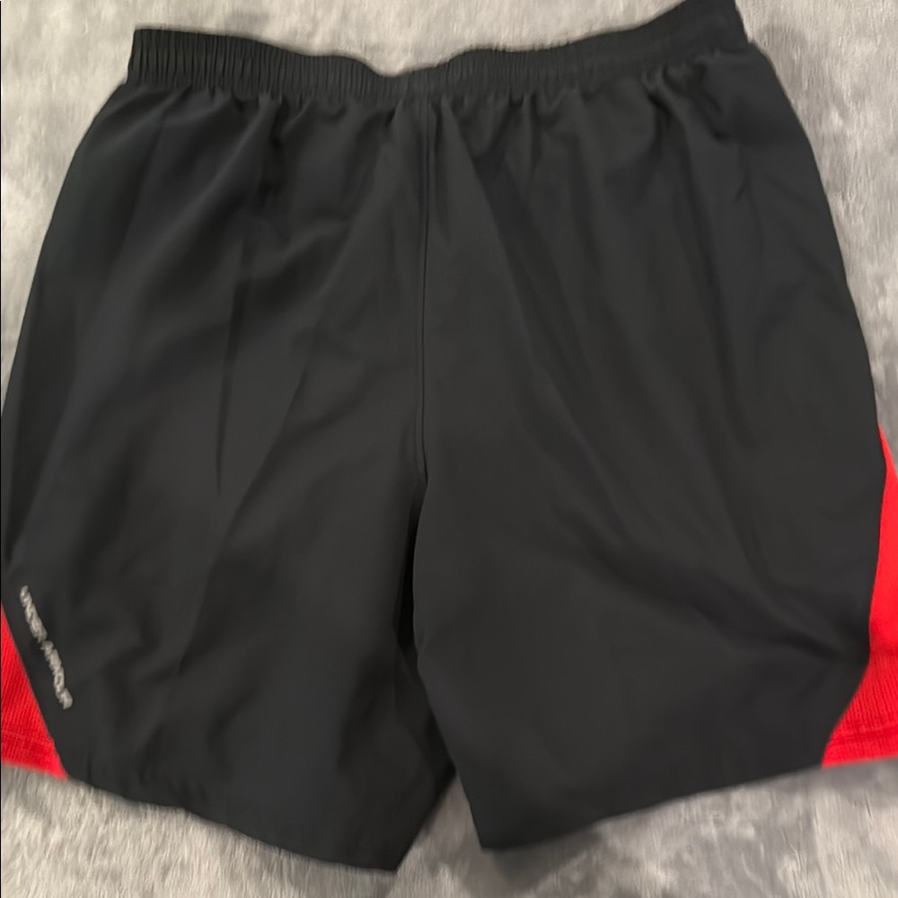 Under Armour Black and Red Running Shorts - Picture 4 of 7
